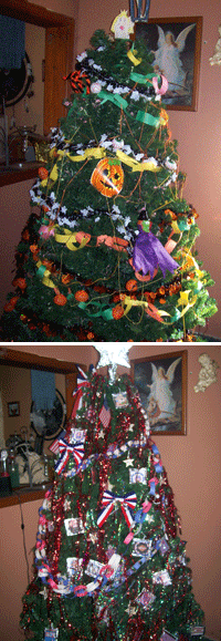 Halloween and 4th Of July Tree