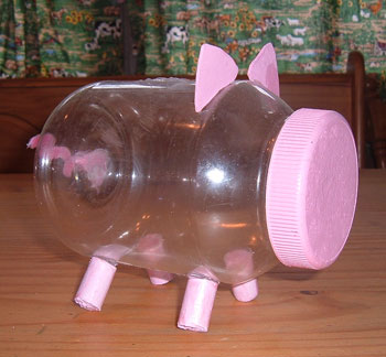Recycled Jar Piggy Bank