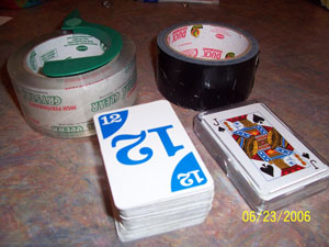 playing card had bag