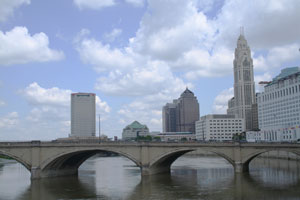Columbus, Ohio along the Scioto River