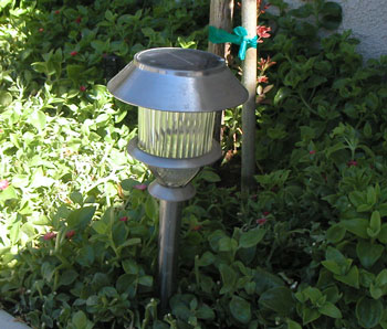 Solar Lights on Fence