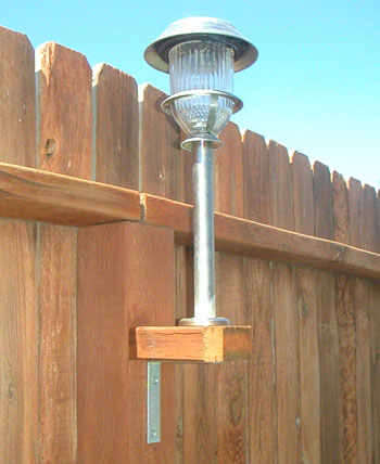 Solar Lights on Fence