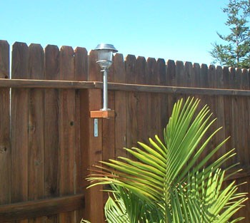 Solar Lights on Fence
