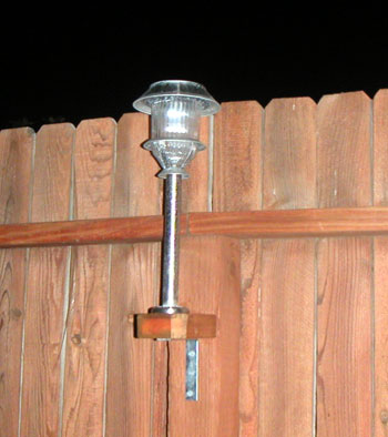 Solar Lights on Fence