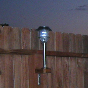 Solar Lights on Fence