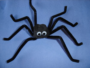 Egg Carton Spider Decoration
