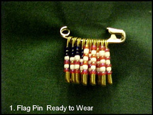 Safety Pin Jewelry - Flag Lapel Pin 7