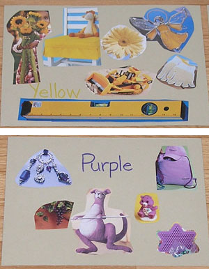 Collage Teach Me Book - Purple and Yellow Pages