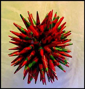 Starburst Ornament - Recycle Wrapping Paper