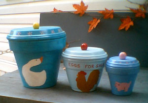 Clay Pot Cannisters