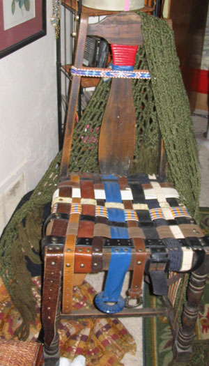 Chair Seats Made of Old Belts