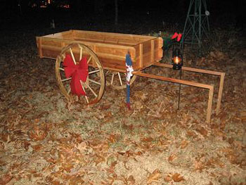 Seasonally Decorated Garden Wagon