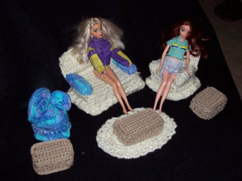 Crocheted Barbie Furniture