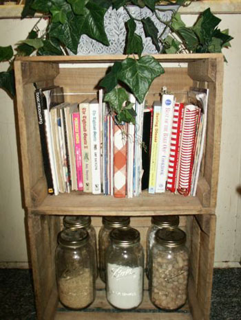 Crates for Storage and Cookbooks