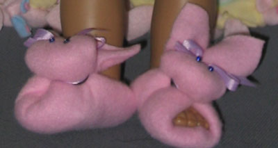 Fleece Doll Bunny Slippers