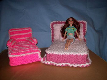 Barbie Chaise and Bed