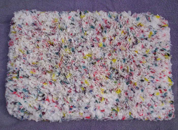 Plastic Bag Hooked Rug