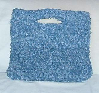 Crocheted Recycled Denim Rag Bag