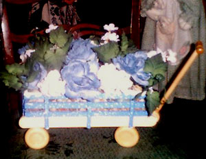 Lighted Floral Wagon