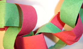 A construction paper chain.