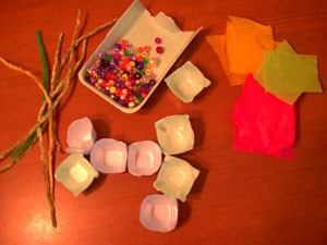 Egg Carton Flower Craft