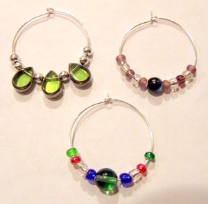 Beaded Wine Glass Charms