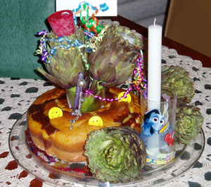 Artichoke Birthday Cake