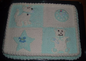 Quick And Easy Decorated Baby Shower Cake