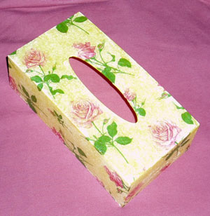 Decoupaged Tissue Box