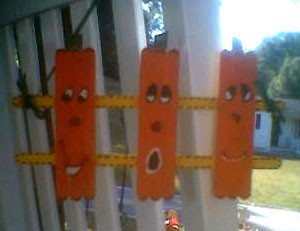 Ice Cream Stick Pumpkins