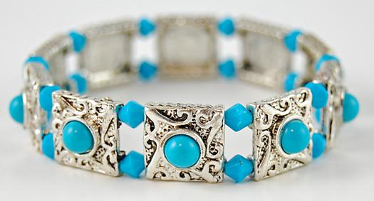 Picture of Recalled Decorative Stretchable Aqua Bracelet