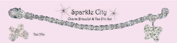Picture of Recalled Sparkle City Charm Bracelets and Tack Pin Set