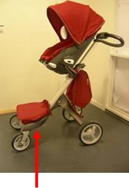 Picture of Recalled Stroller indicating plate