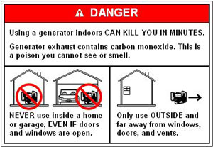 CPSC Warns Winter Storm Victims: Use Portable Generators Outdoors Only