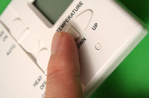 Hot Winter Tip: Using a programmable thermostat, you can automatically turn down your heat at night or when you are not at home. Source: USDE