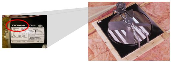 Picture of Recalled Exhaust Fan
Electric Motor