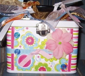 Altered Tin Made into a Recipe Box