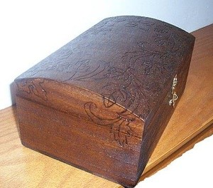 Wood Burned Jewelry Box