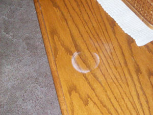 White Heat Marks on Wood Table