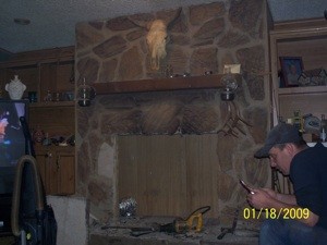 Updating on Old Rock Fireplace