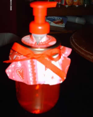 Valentine Mason Jar Soap Dispenser