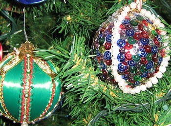 Sequined Christmas Ornaments