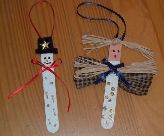 Christmas Ornaments from Tongue Depressors