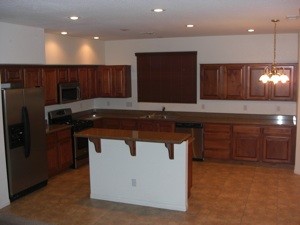 Cherry Colored Cabinets