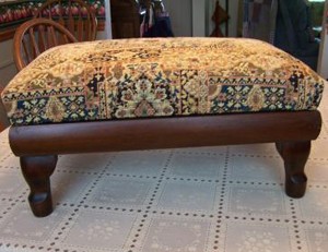 Craft Project: Recovering A Footstool