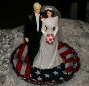 Craft: Patriotic Wedding Topper