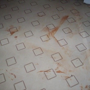 Oven Cleaner Left Brown Spots on Floor