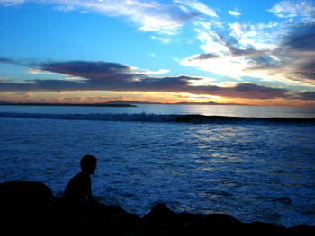 Son's Silhouette at Sunset