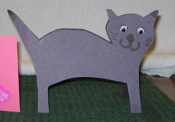 Homemade Cat Valentine's Day Card