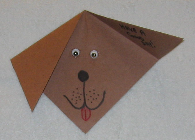 Homemade Dog Valentine's Day Card. Cat Card: Fold a piece of construction 